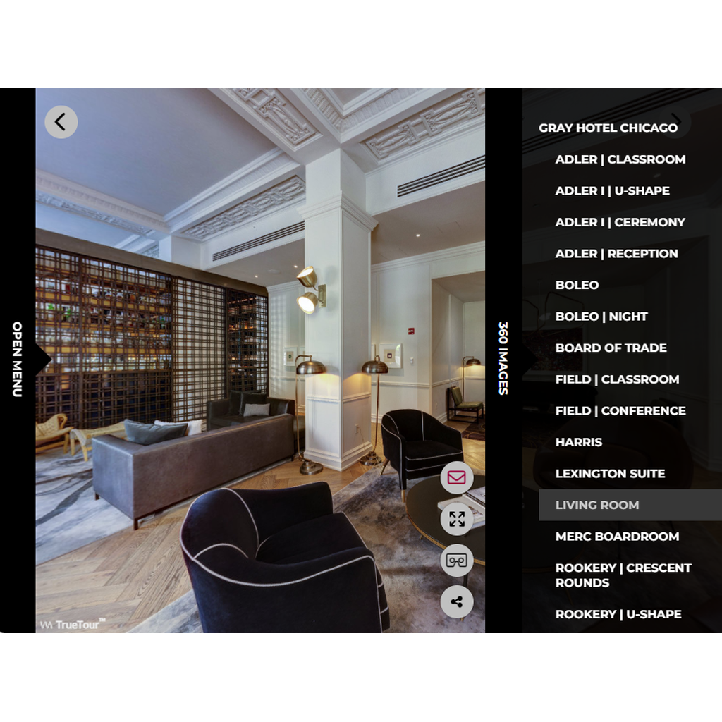 Virtual reality tour van het hotel